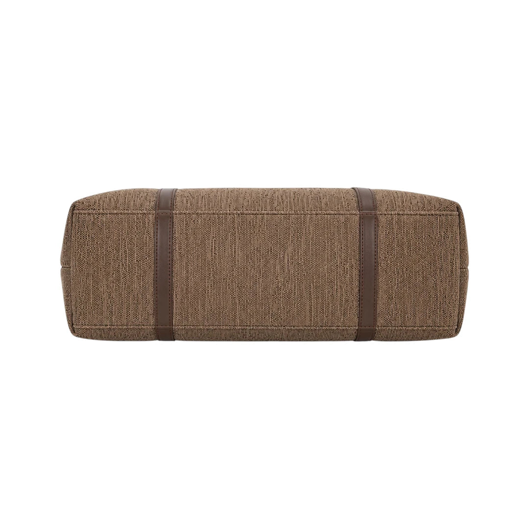 Revixa Brown Textured PU Leather Everyday Tote Bag